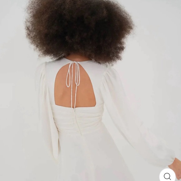 For Love & Lemons Beatrice Mini Dress In White - Picture 3 of 7